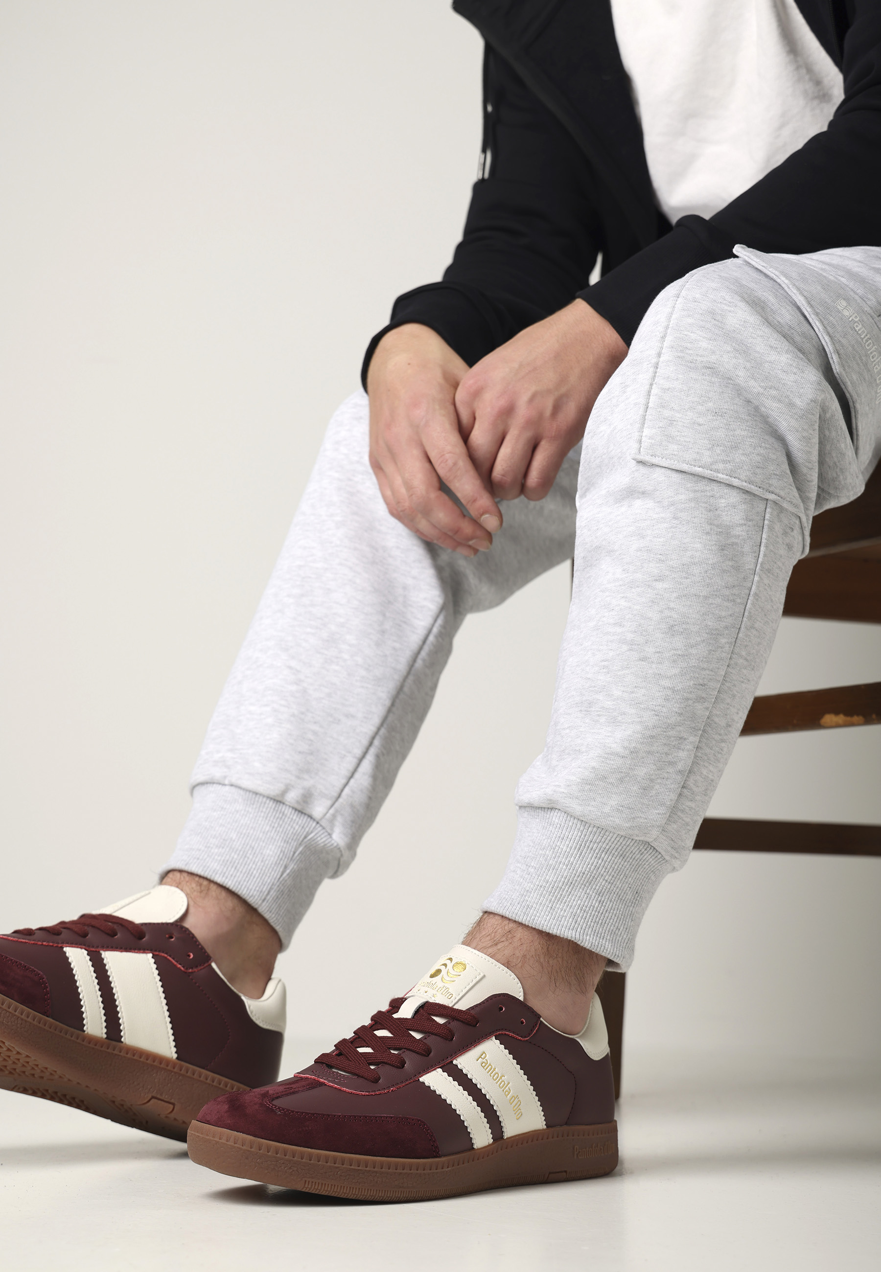 BALLARE Sneaker Bordeaux Red/Off White