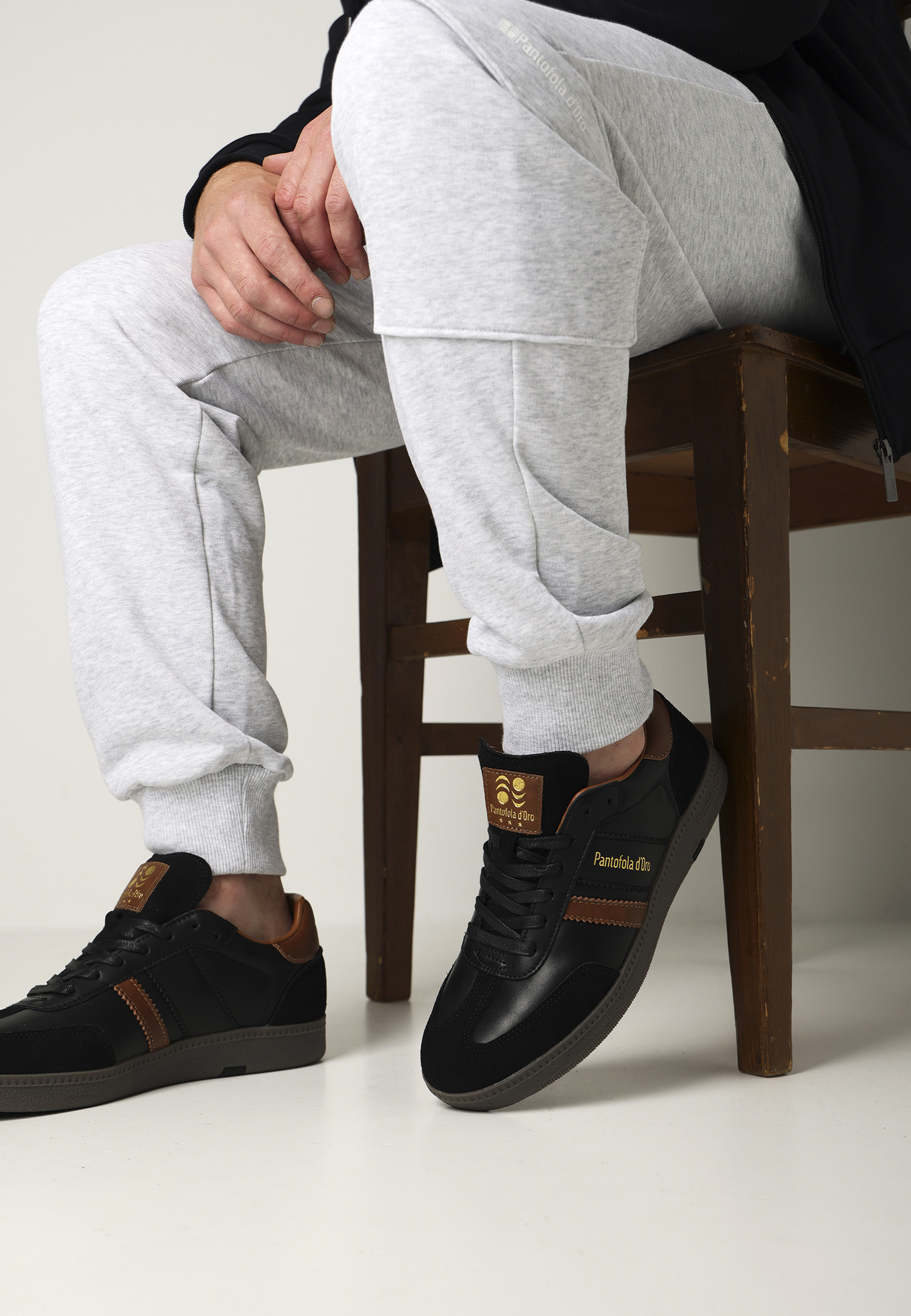 BALLARE SNEAKER Black/Cognac