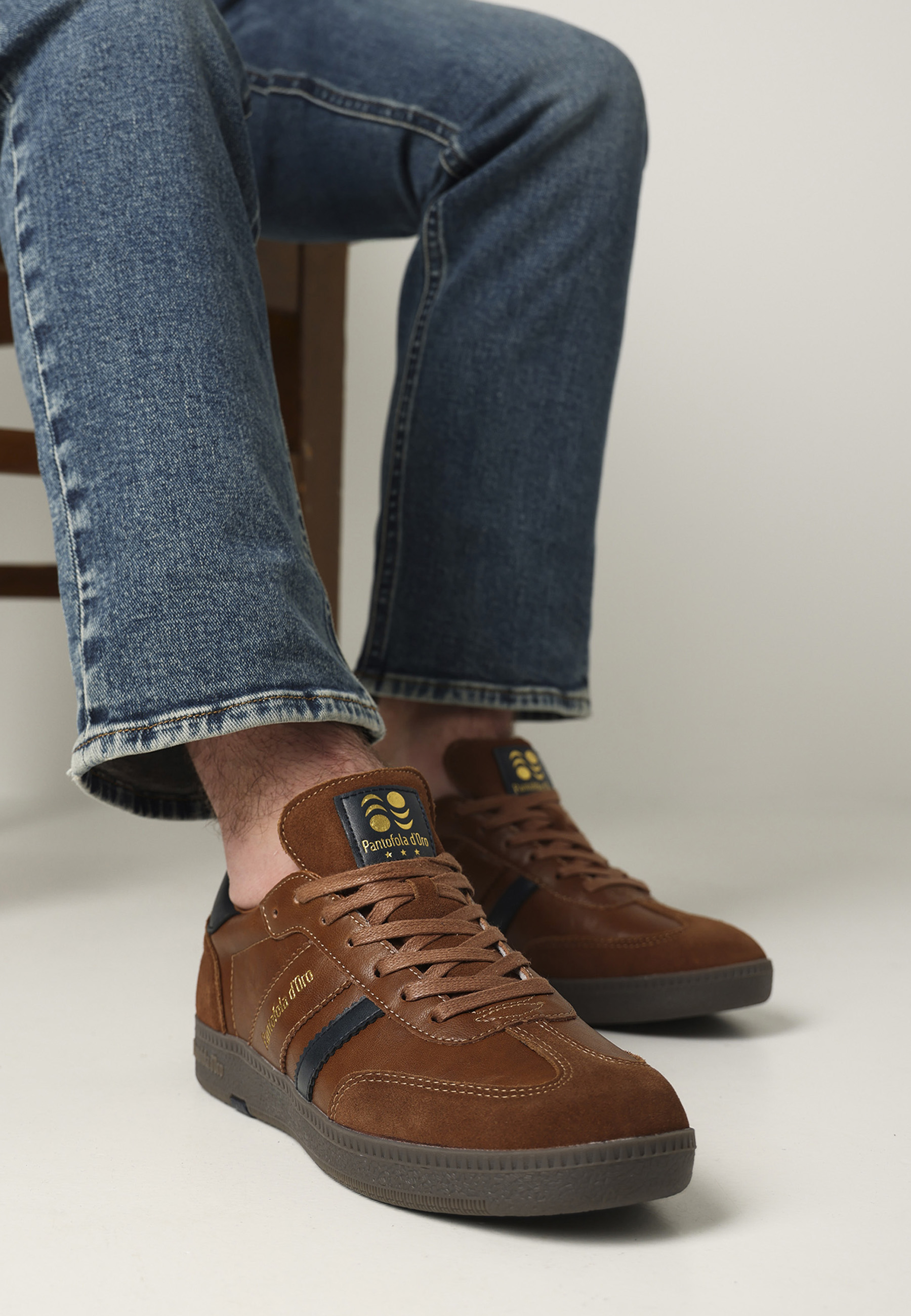 BALLARE SNEAKER Cognac/Navy