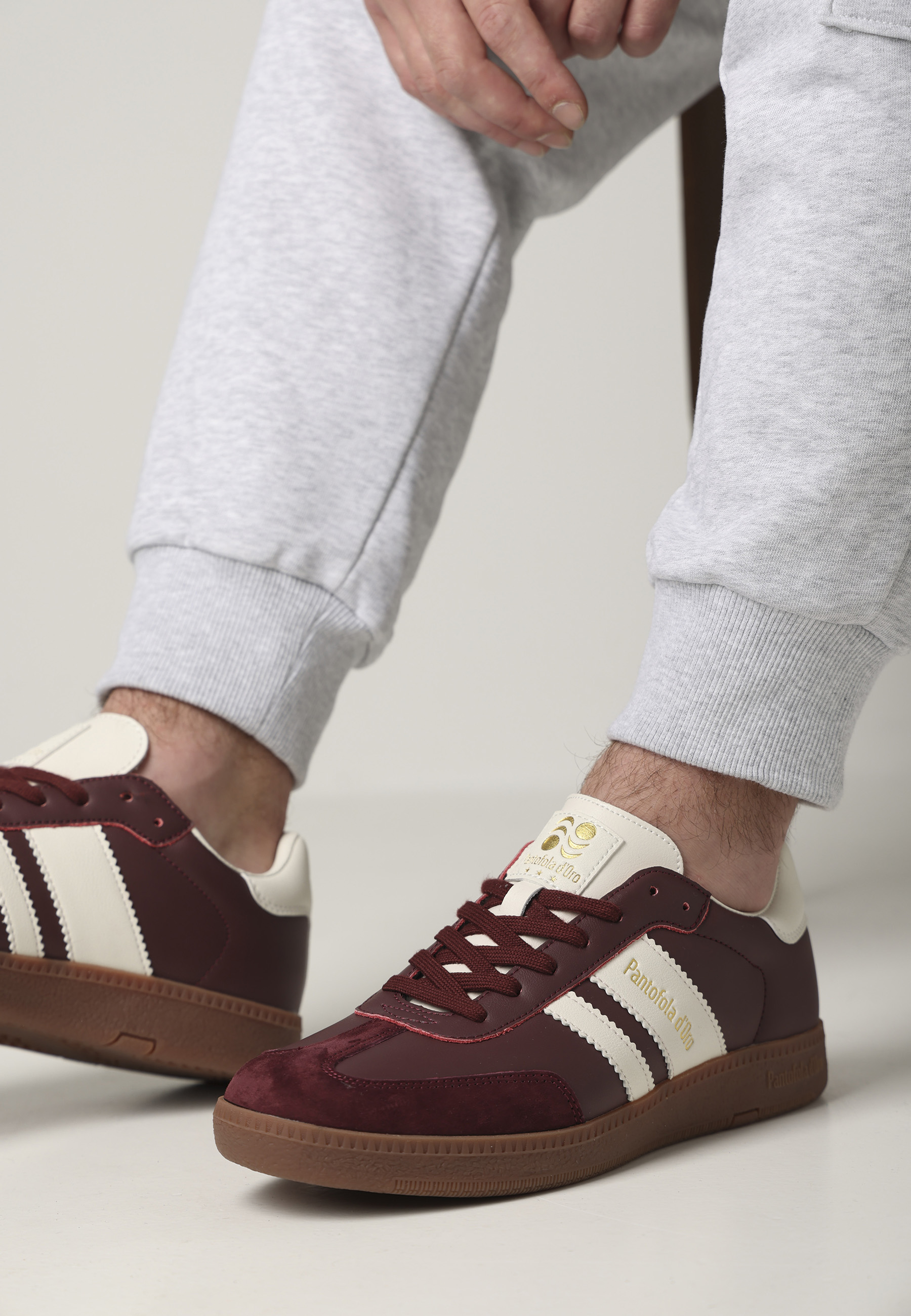 BALLARE Sneaker Bordeaux Red/Off White
