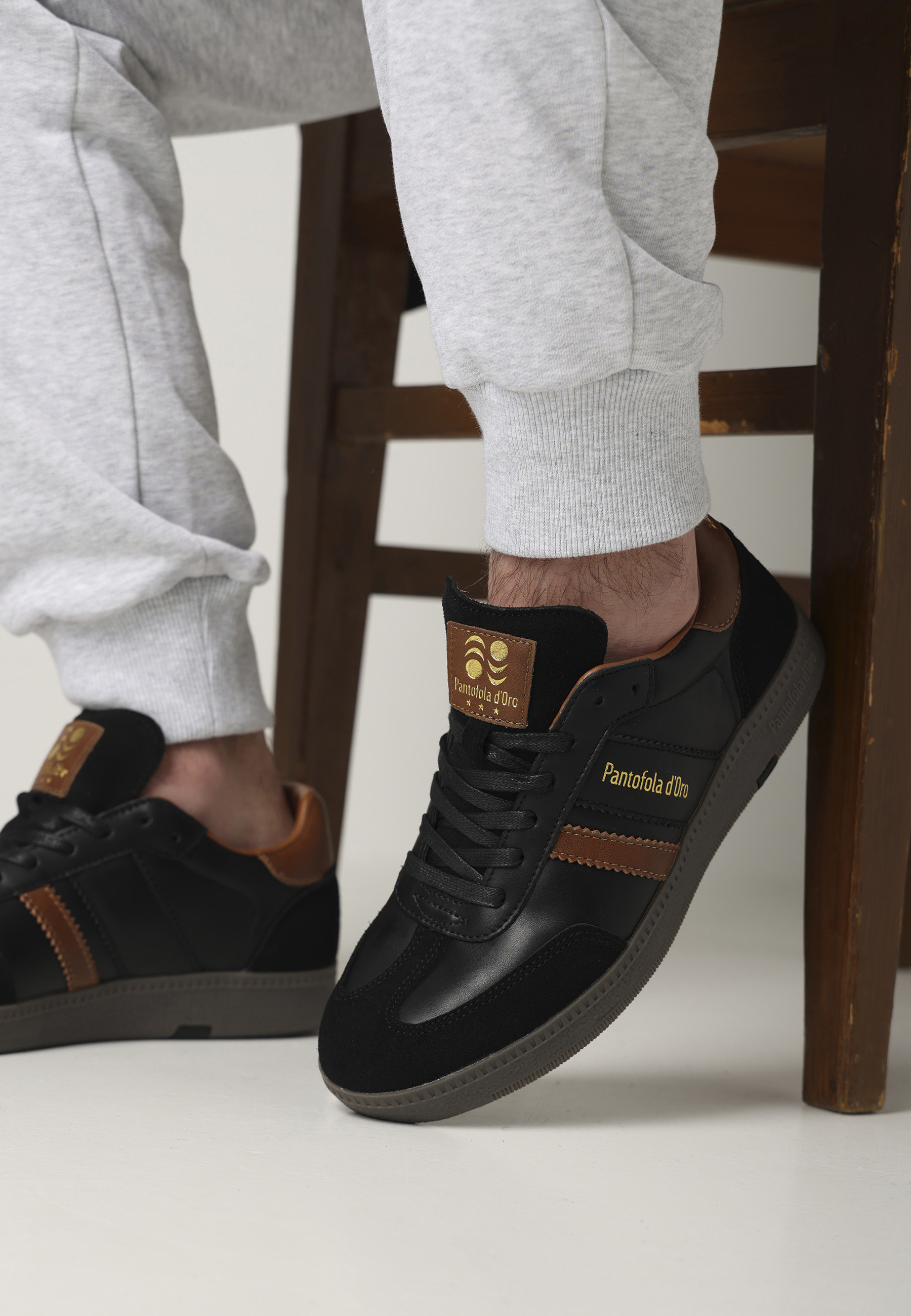 BALLARE SNEAKER Black/Cognac